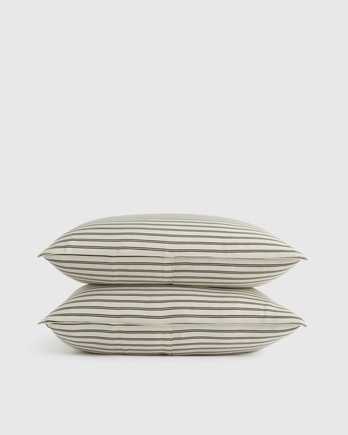 Bamboo Stripe Sham Set - Standard / Double Stripe Espresso