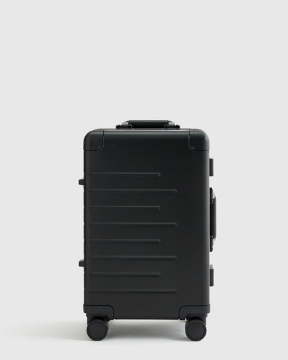 Aluminum Carry-On Suitcase - One Size / Black