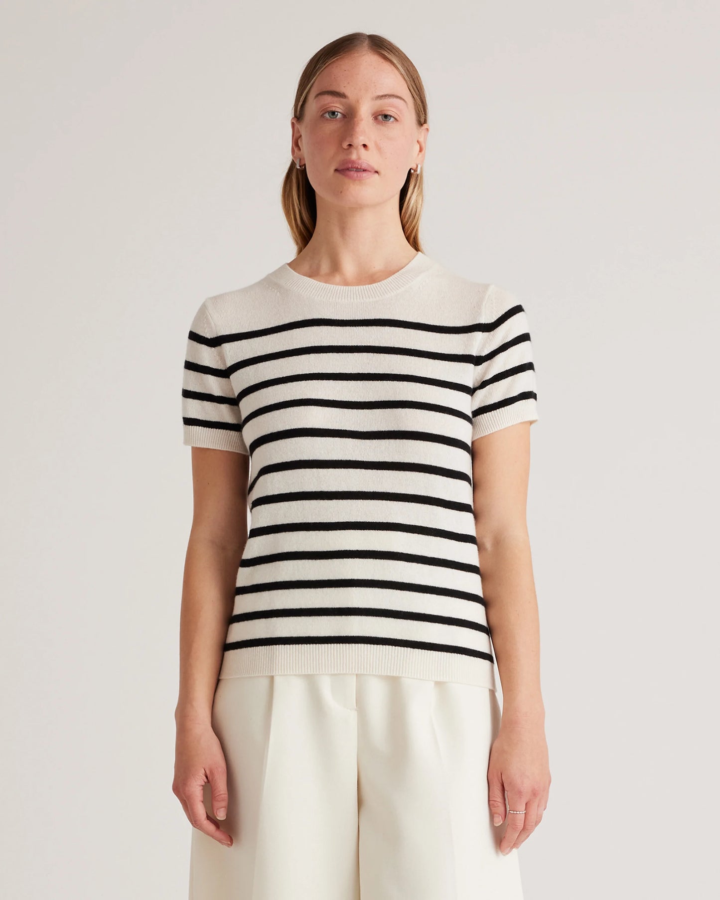 Mongolian Cashmere Tee - XS / Pale Custard Yellow