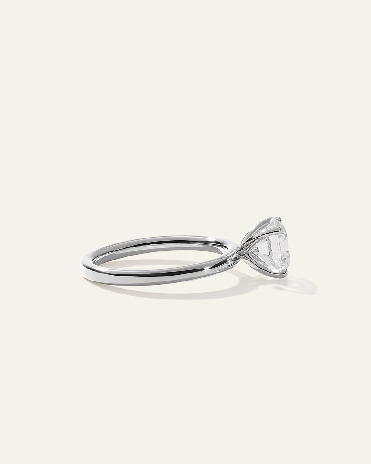 Lab Grown Diamond Round Comfort Fit Engagement Ring - 1.50ct - 4 / Yellow Gold