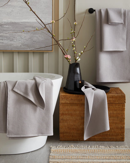 Turkish Waffle Terry Bath Towel Bundle - One Size / White