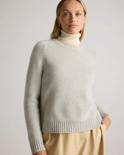 Luxe Baby Cashmere Crewneck Sweater - XS / Creamy Cortado