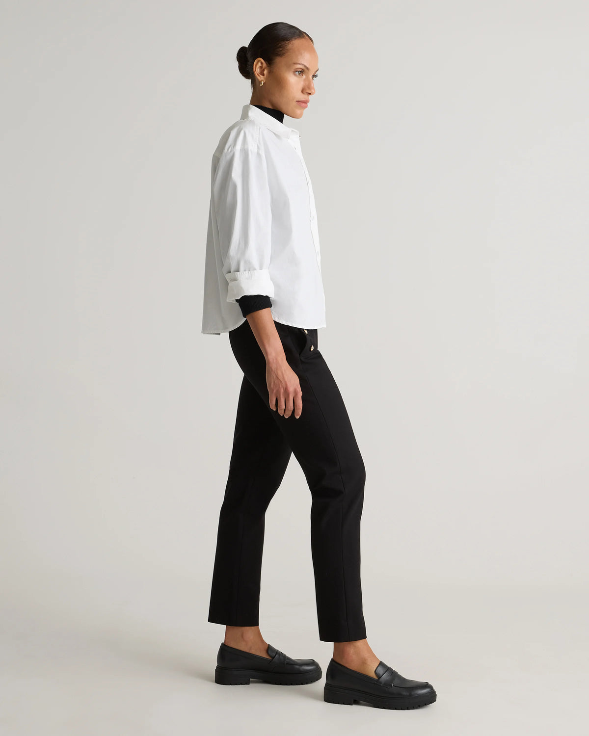 Ultra-Stretch Ponte Straight Leg Mariner Pants - XS / Morel Grey