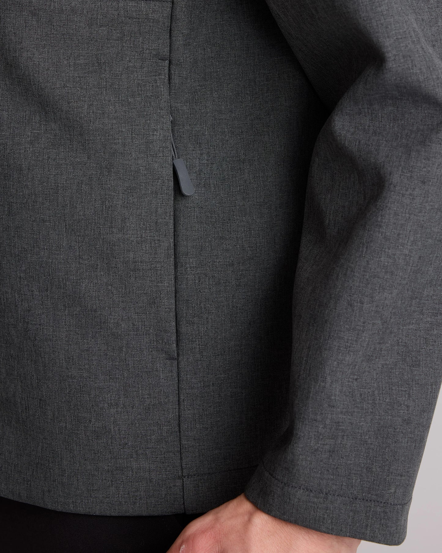 Softshell Fleece-Lined Full-Zip Jacket - S / Heather Shady Charcoal