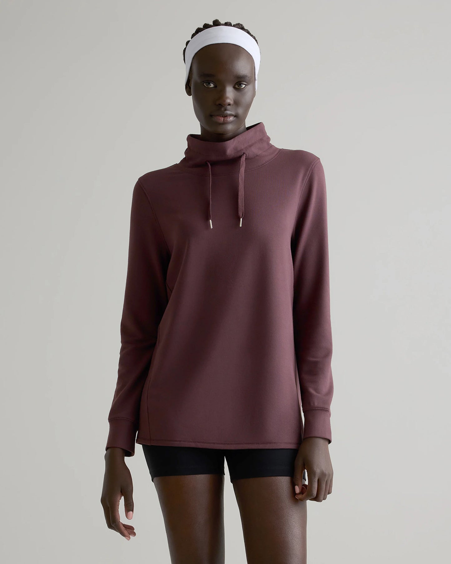 SuperSoft Fleece Mock Neck Pullover - XS / Navy