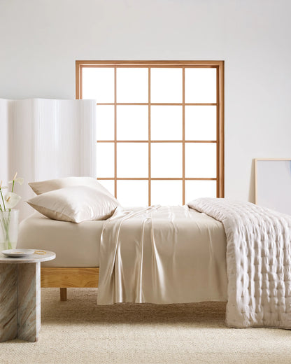 Mulberry Silk Sheet Set - Queen / Ivory