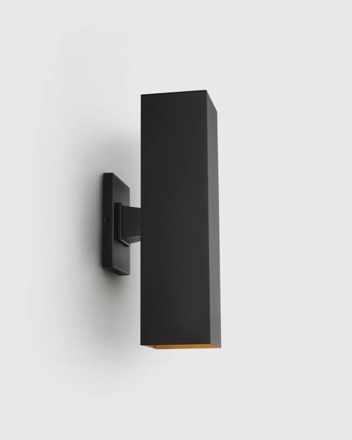 Outdoor Aluminum Rectangle Wall Sconce - One Size / Black