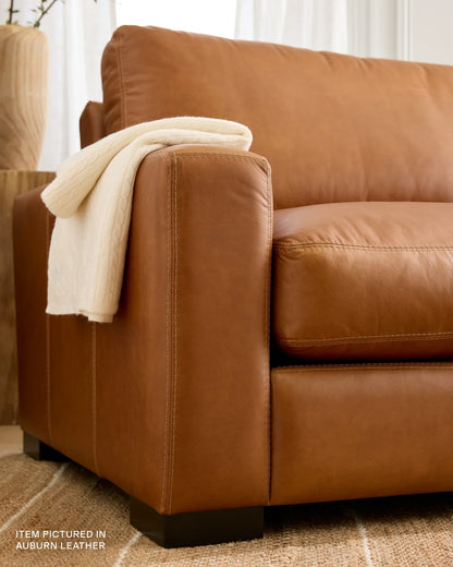 Stillman Sofa in Leather - 7ft / Auburn