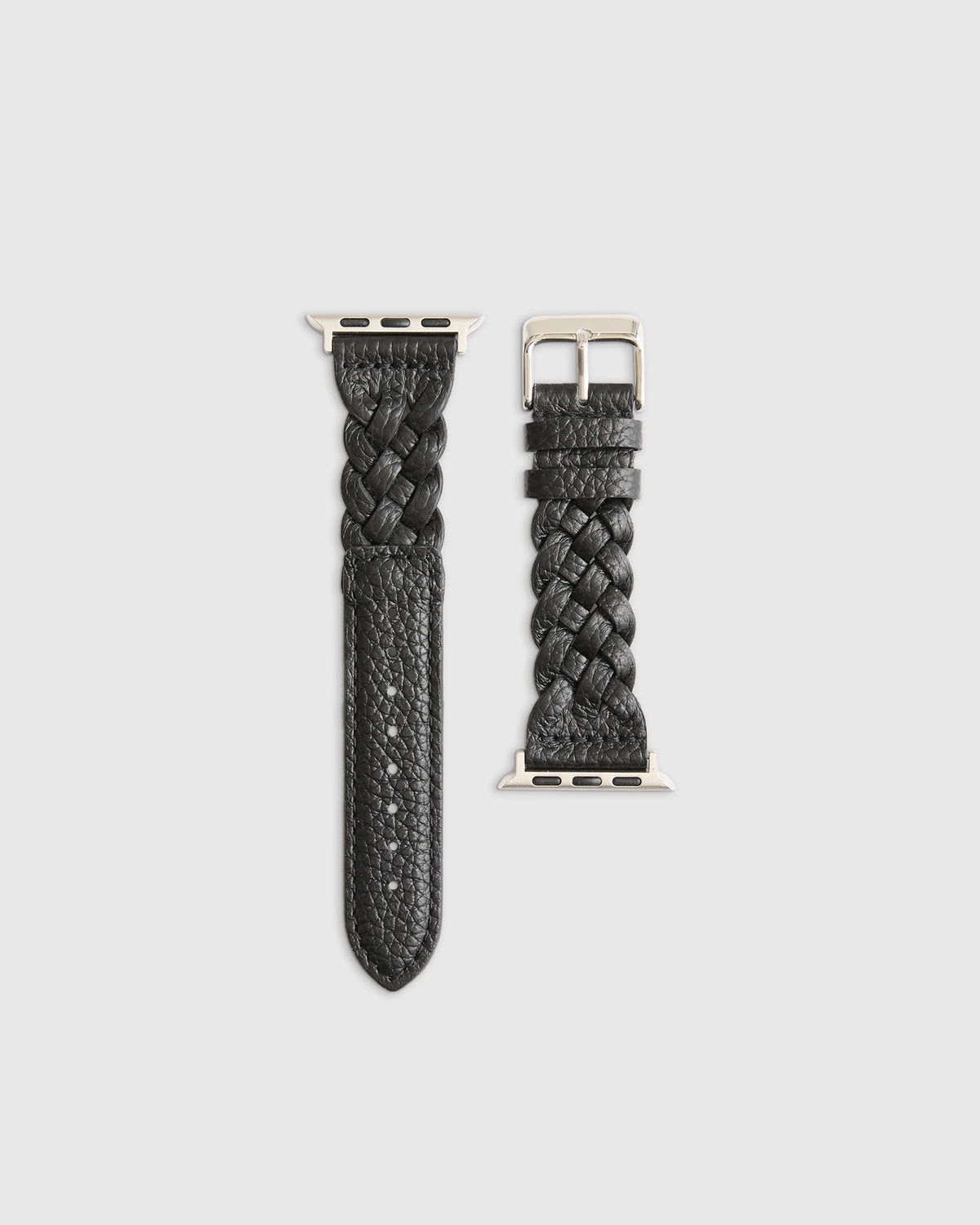 Braided Leather Smartwatch Band - 38mm - 42mm / Dark Brown