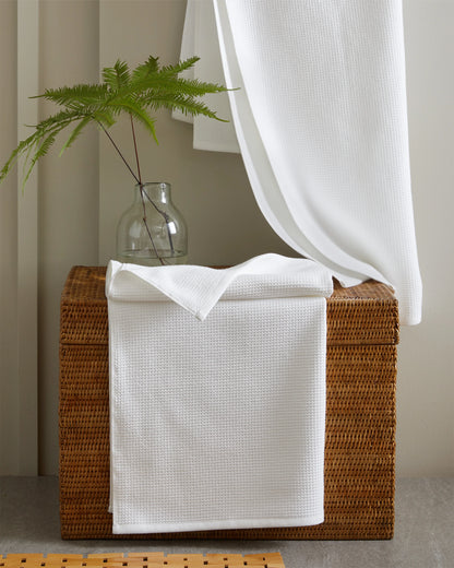 Turkish Waffle Terry Bath Sheet Bundle - One Size / White