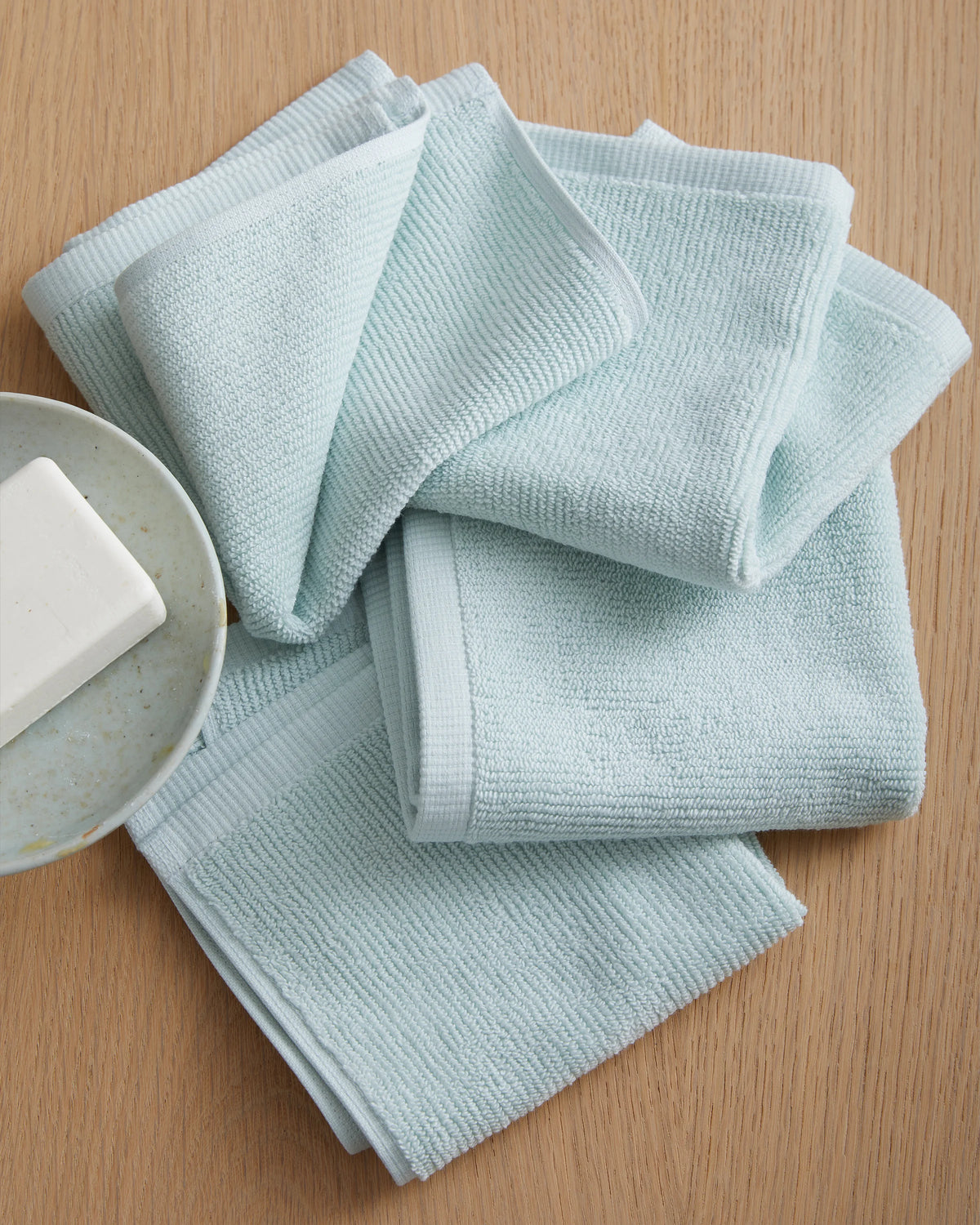 Turkish Ribbed Quick Dry Bath Towel Bundle - One Size / White
