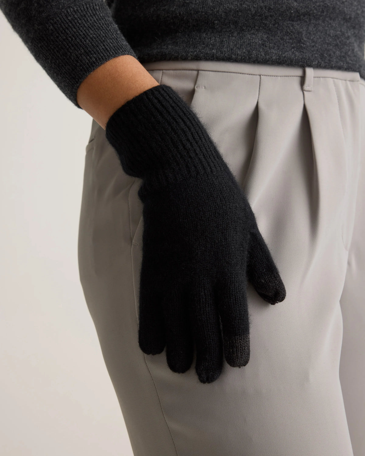 Mongolian Cashmere Gloves - One Size / True Navy