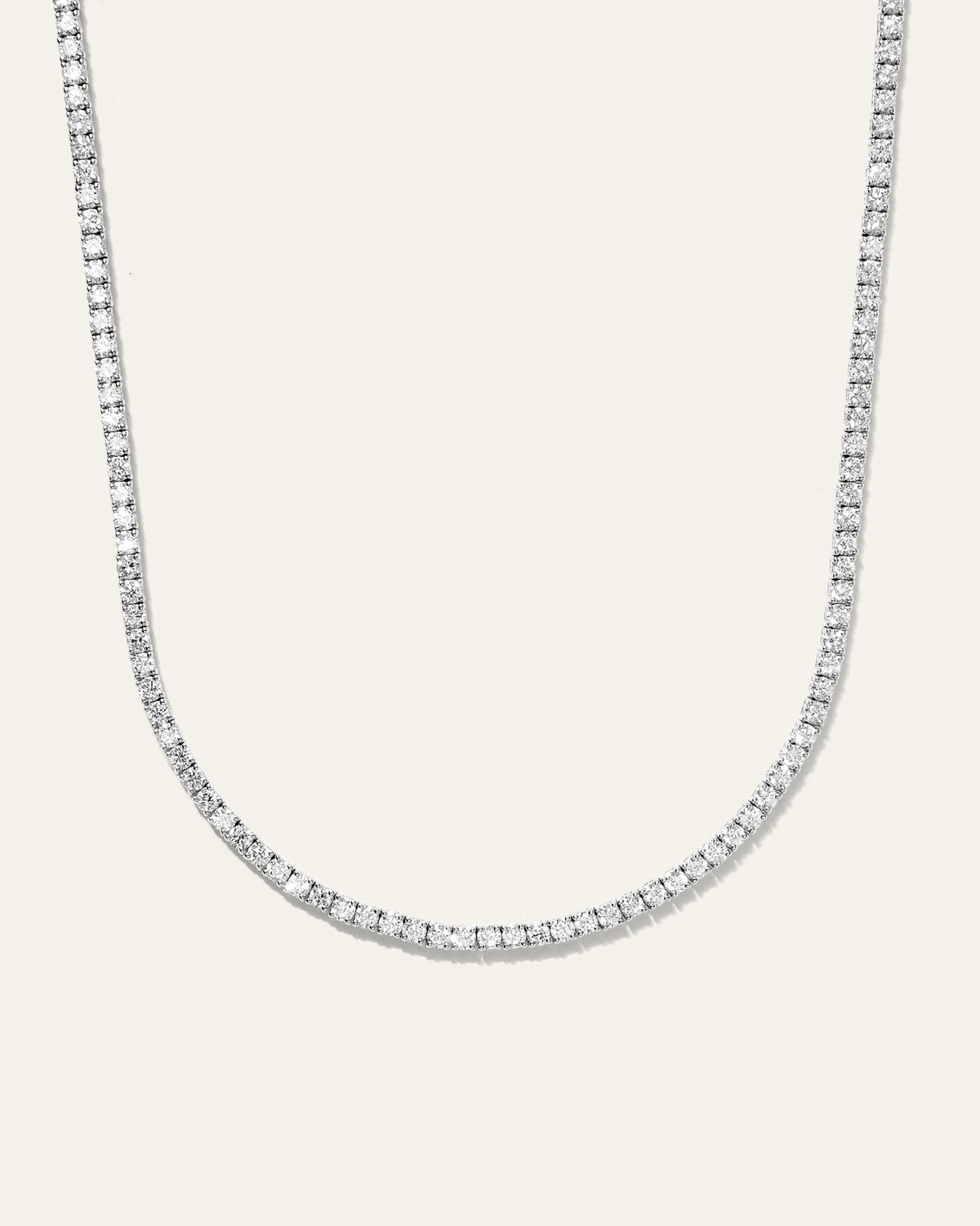 14K Gold Lab Grown Diamond Tennis Necklace - 7ctw - 16" / Yellow Gold