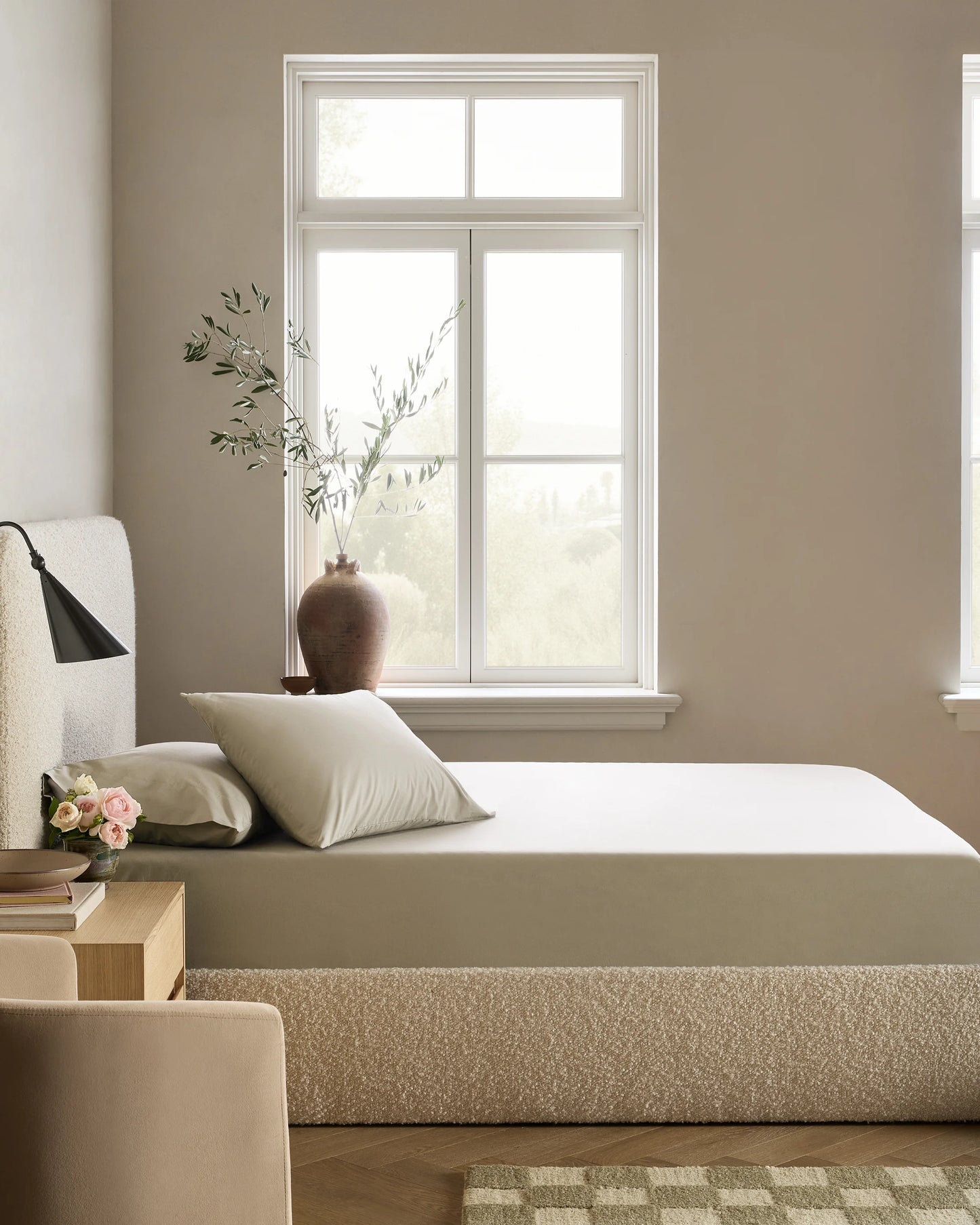 Organic Crisp Percale Fitted Sheet Set - Twin / Espresso