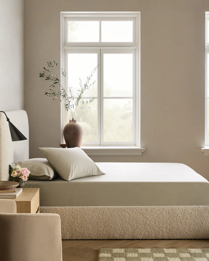 Organic Crisp Percale Fitted Sheet Set - Twin / Espresso