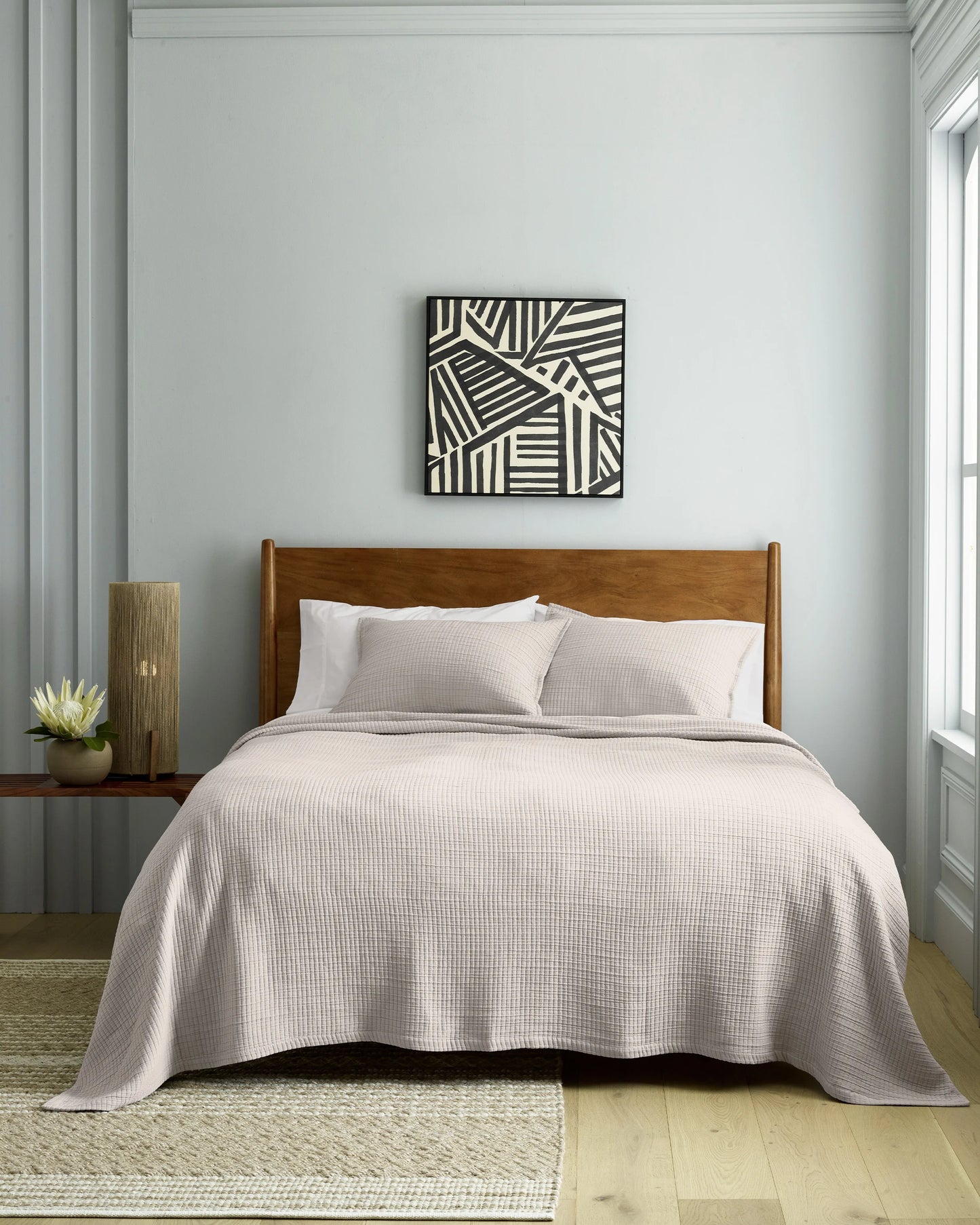 Organic Ribbed Cotton Shams - Standard / Toffee