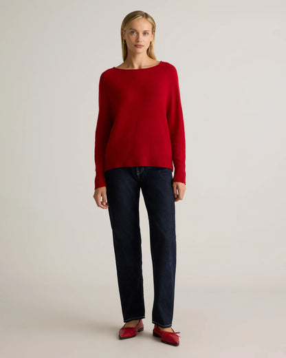 Mongolian Cashmere Boatneck Sweater - XS / Black