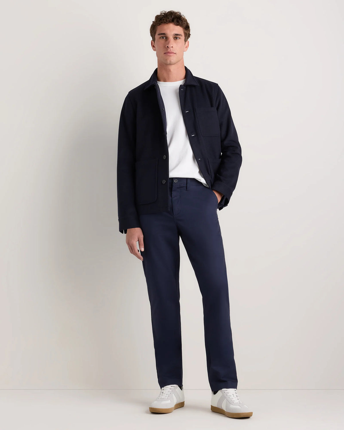 Organic Cotton Stretch Chino Pants - Straight - 30X30 / Stone