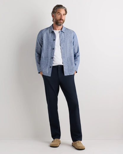 100% European Linen Chore Jacket - S / Flax