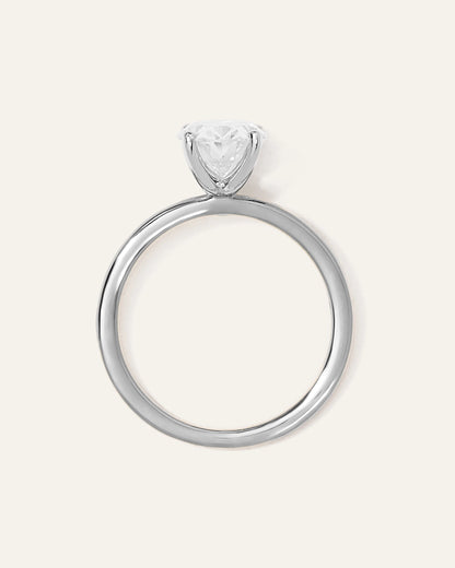 Lab Grown Diamond Oval Petite Classic Engagement Ring - 2ct - 4 / Yellow Gold