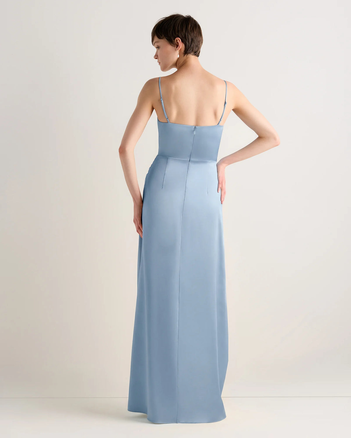 Juliette Stretch Satin Dress - 0 / Garden Sage Green