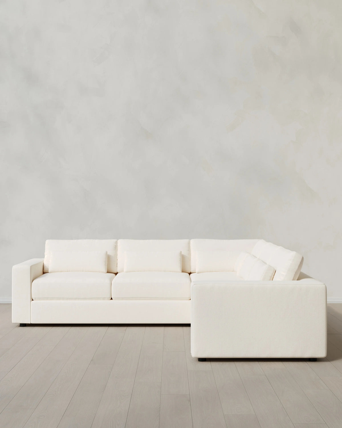 Ashford Deep Seat L Sectional in Performance Chenille Linen Blend - 119x119 / Sorrell