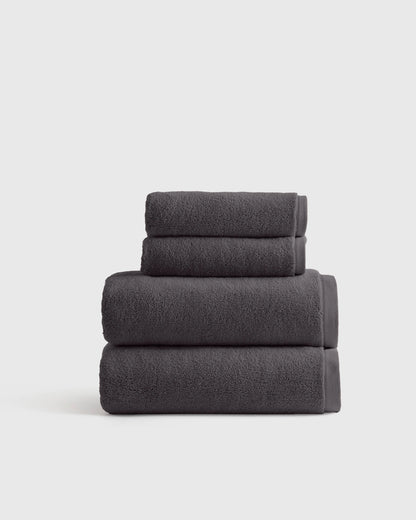 Plush Organic Turkish Cotton Bath Bundle (4 pieces) - One Size / White