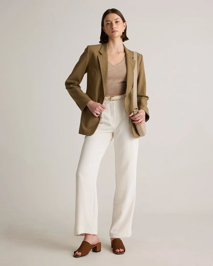 Italian Wool Long Blazer - XS / Sahara Camel