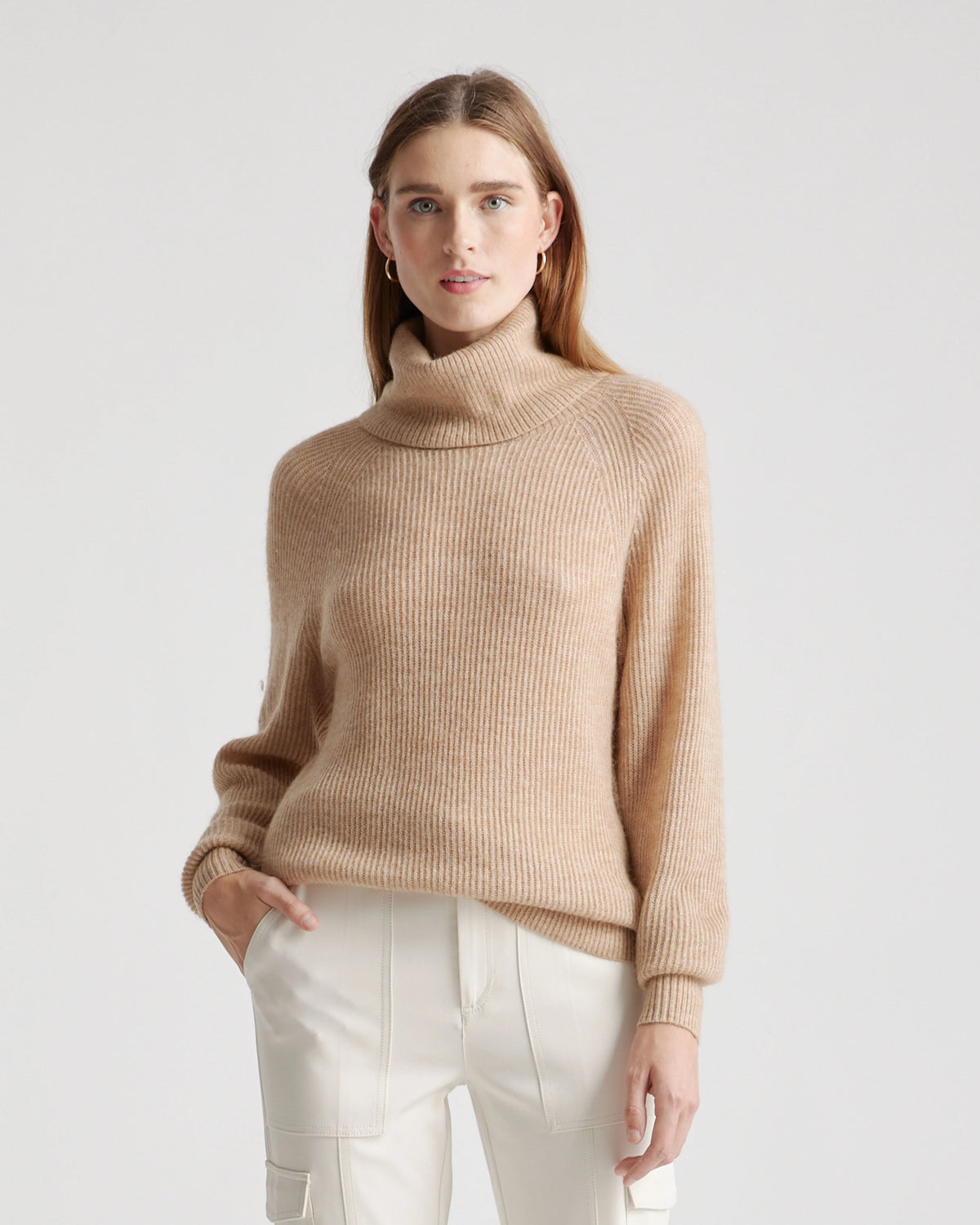 Baby Alpaca-Wool Turtleneck - XS / Light Grey