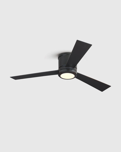Simple Metal Hugger LED Ceiling Fan - 42" / White