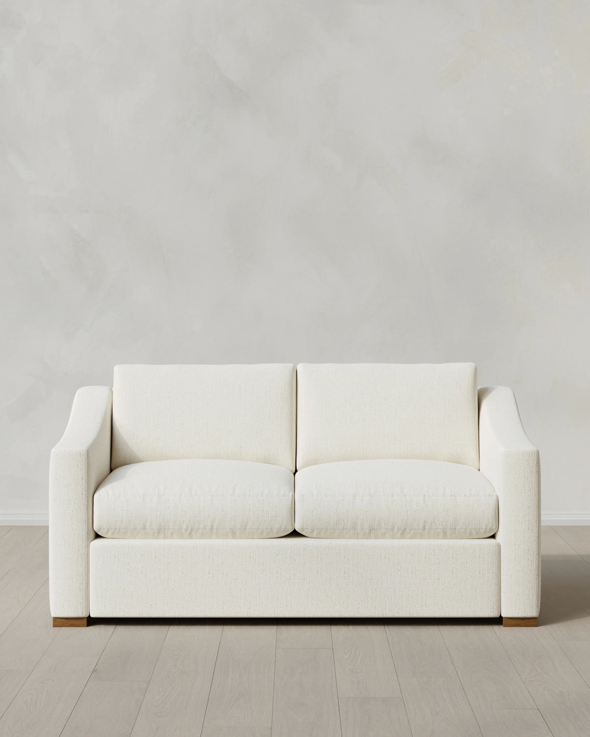 Hollis Slope Arm Sofa in Performance Chenille Linen Blend - 72" / Snow