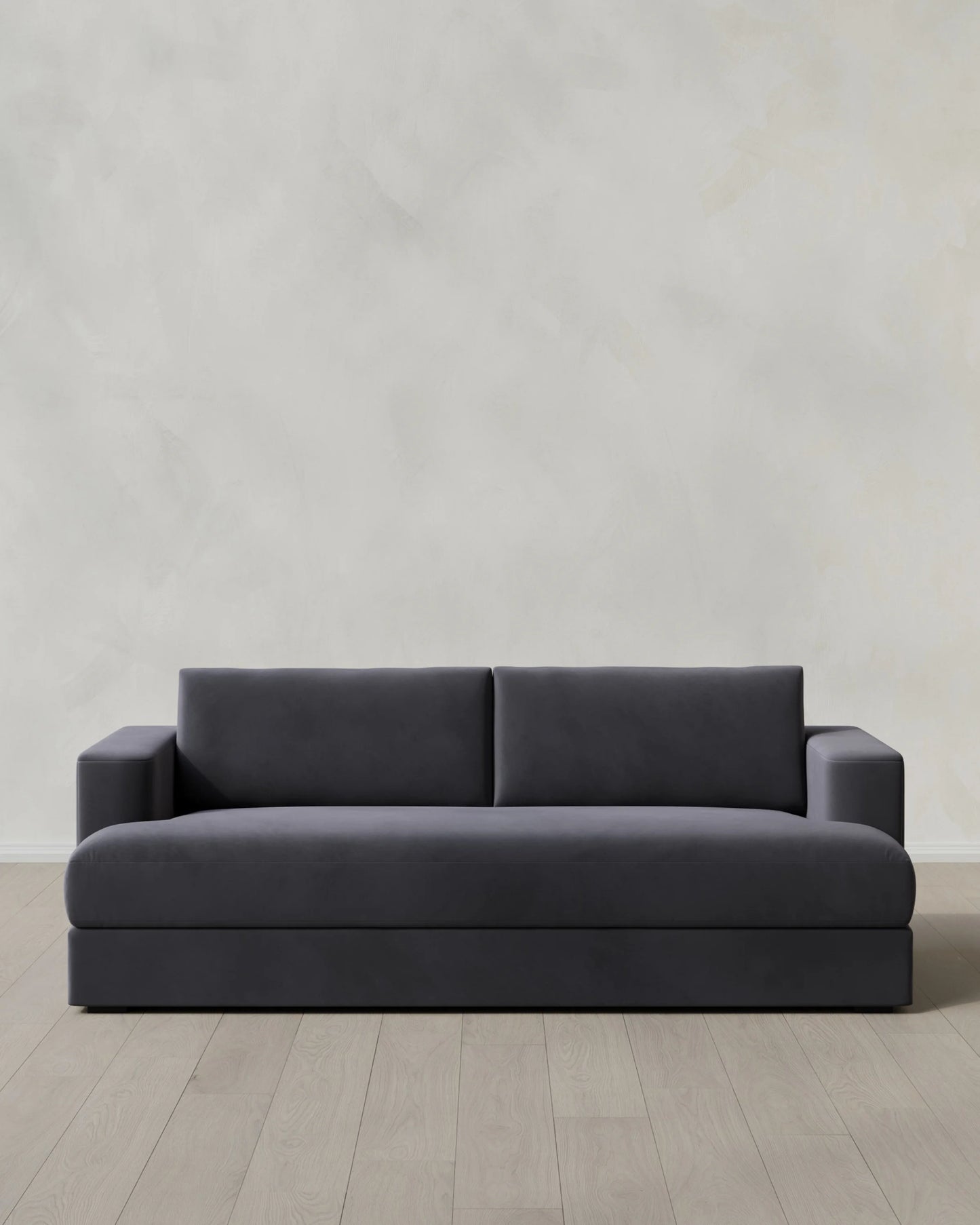 Sierra Curved Arm Sofa in Performance Velvet - 7ft / Sable