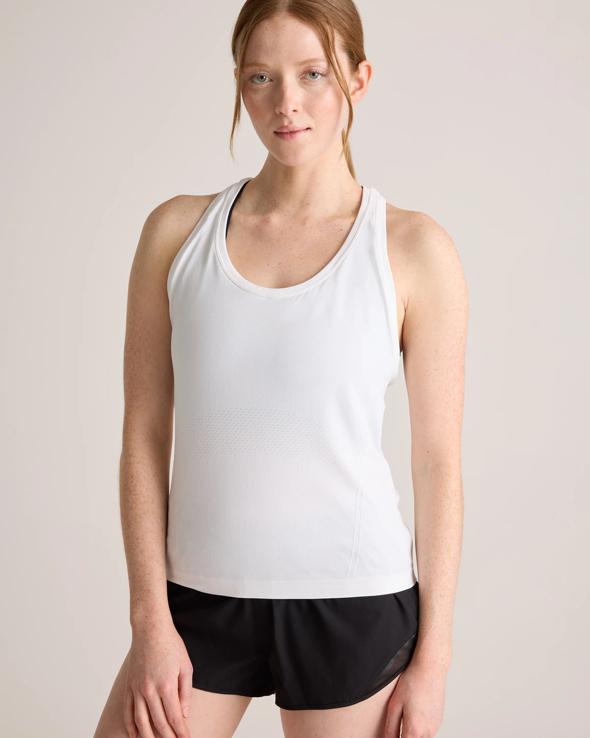 Seamless Waist-Length Racerback Tank - XS / Deep Navy