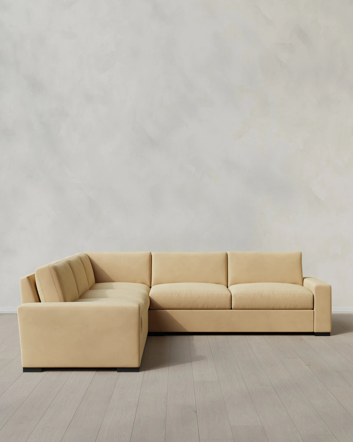 Stillman L Sectional in Performance Velvet - 116x116 / Java