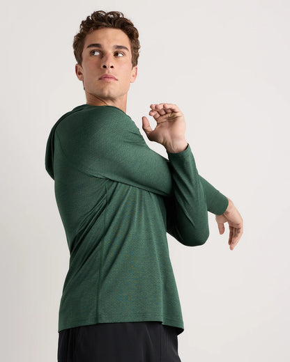 Mesh Performance Training Quarter Zip Hoodie - S / Heather Grey