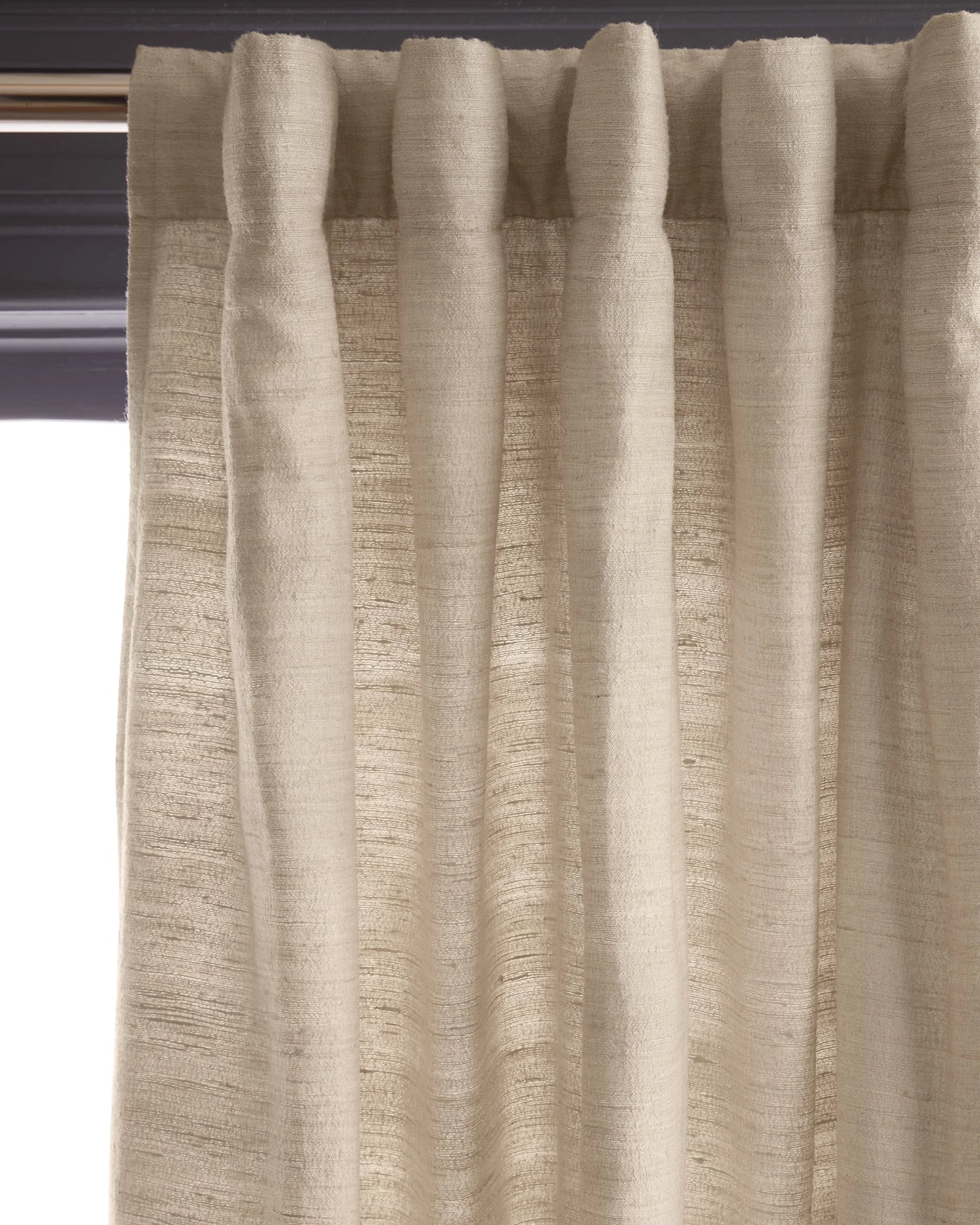 Raw Silk Curtain - Single Panel - 48x84 / Ivory