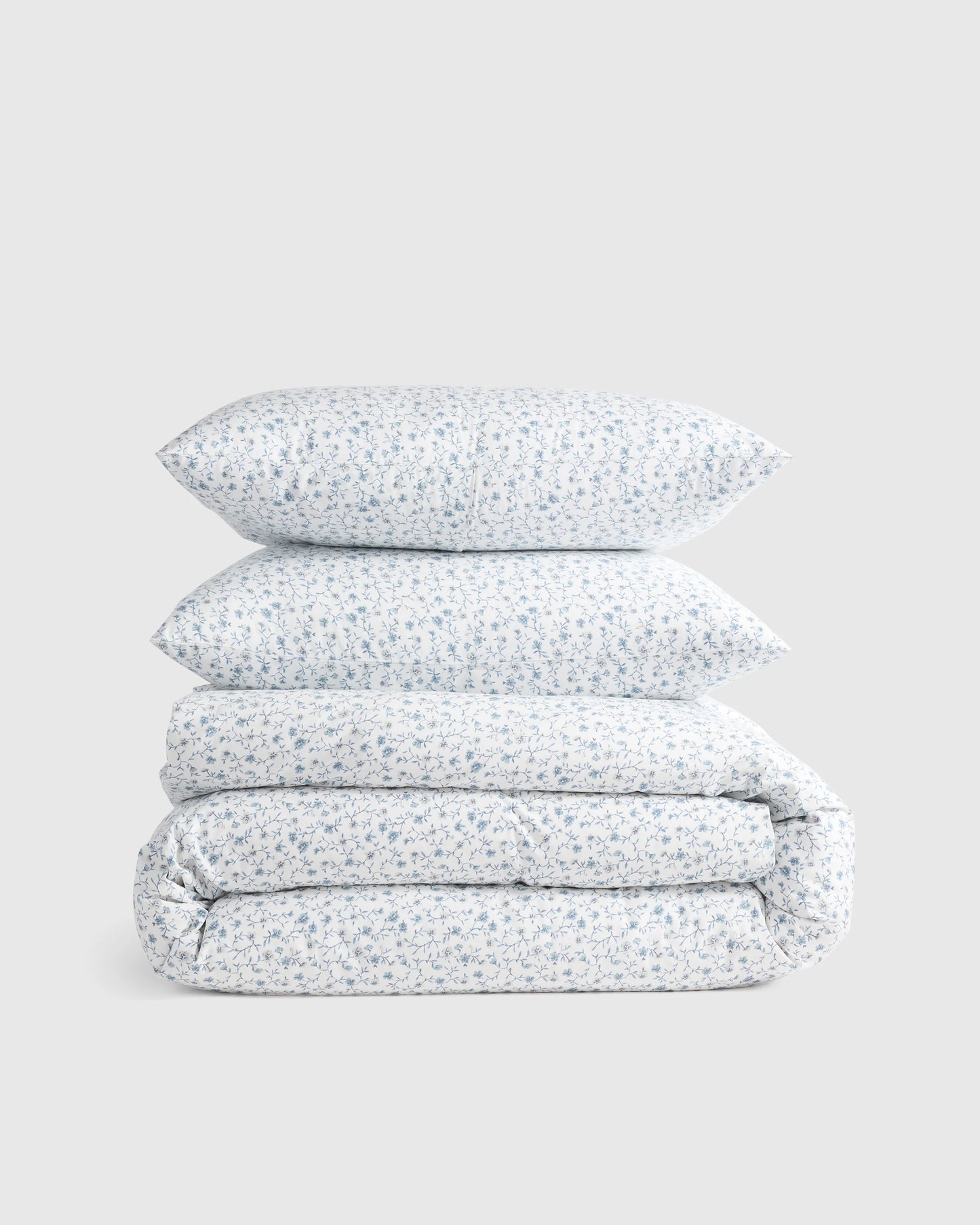 Organic Crisp Percale Duvet Cover Set - Twin / Espresso