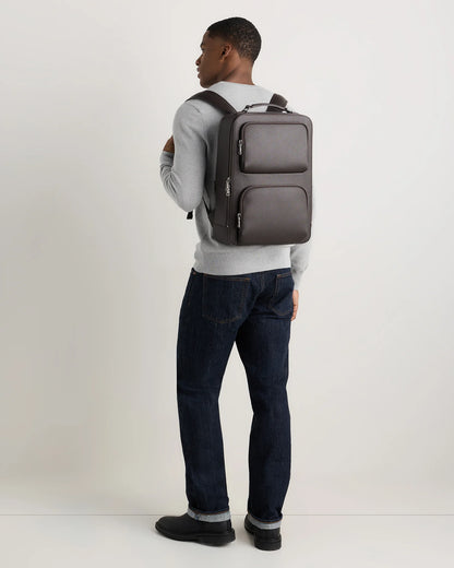 Italian Saffiano Laptop Backpack - One Size / Hickory