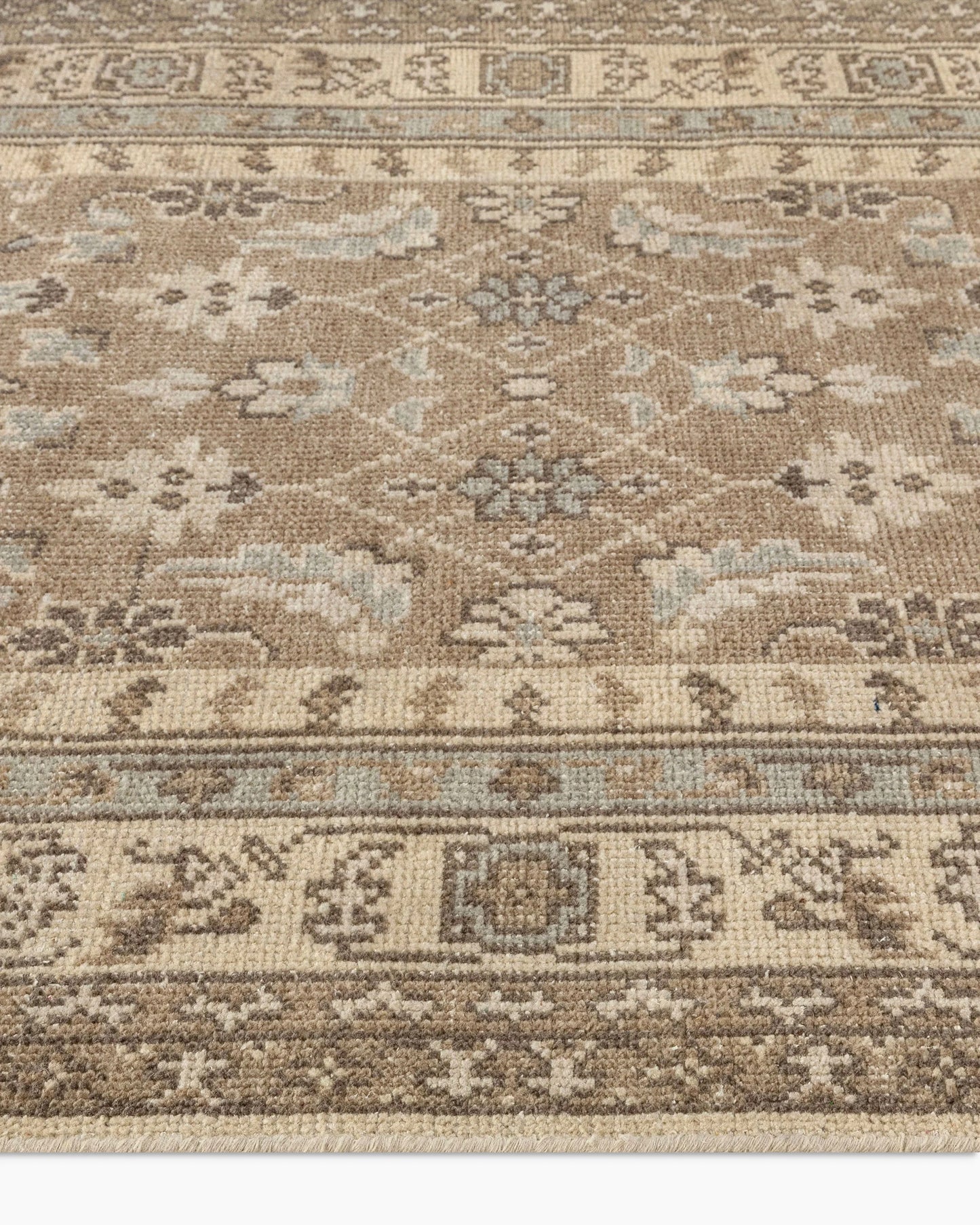 Pierce Hand-Knotted Wool Rug - 5' x 8' / Beige Multi