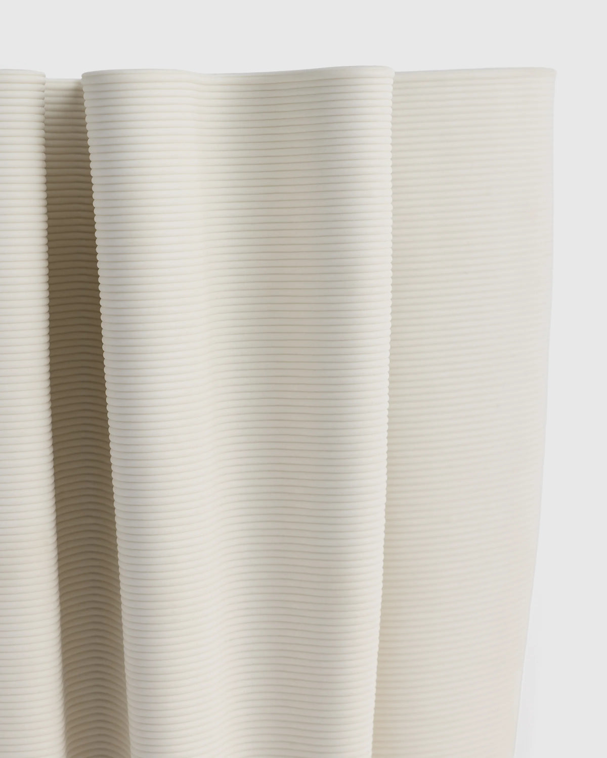 Sculptural Rippled Ceramic Vase - One Size / White