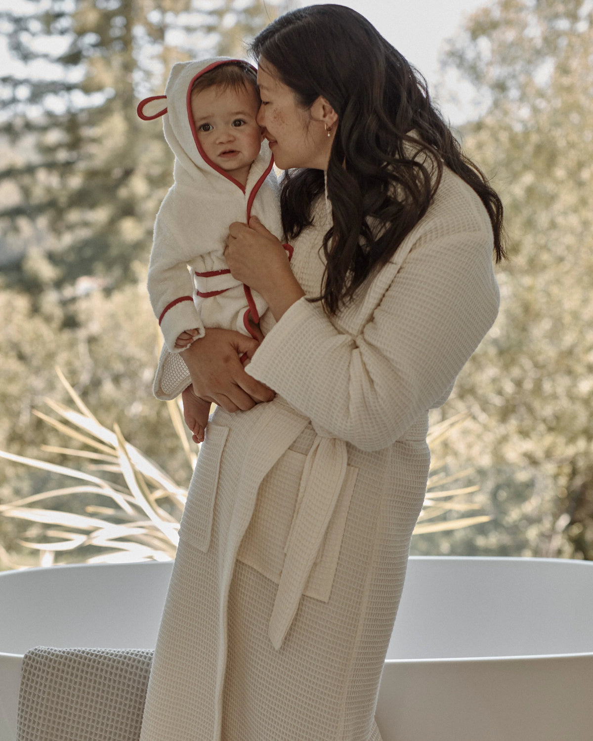 Organic Turkish Waffle Robe - XS / White