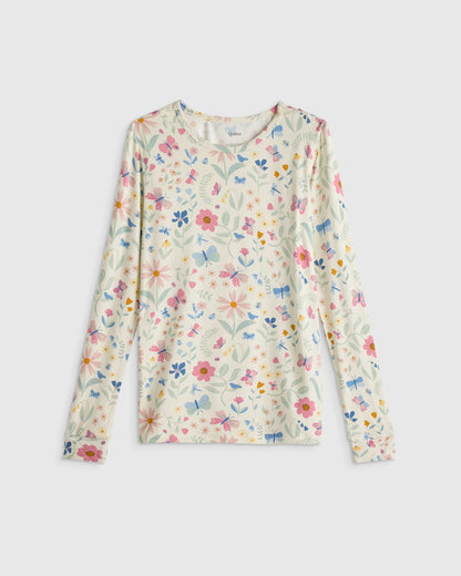 Bamboo Long Sleeve and Pant Pajama Set - 6 / Wildflower Dreams