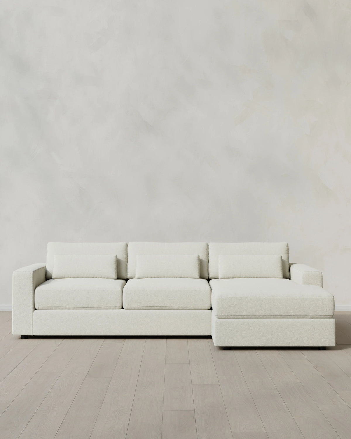 Ashford Deep Seat Chaise Sectional in Performance Basketweave - 119" Right Arm / Flax