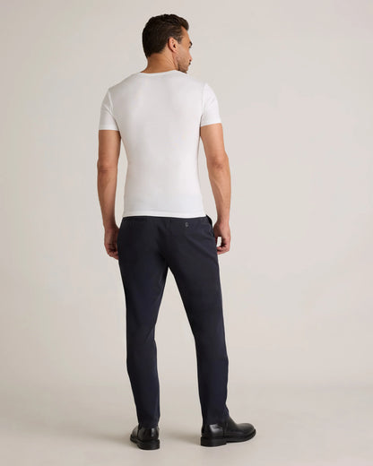 Soft Stretch V-Neck Undershirt (3-Pack) - S / Classic White