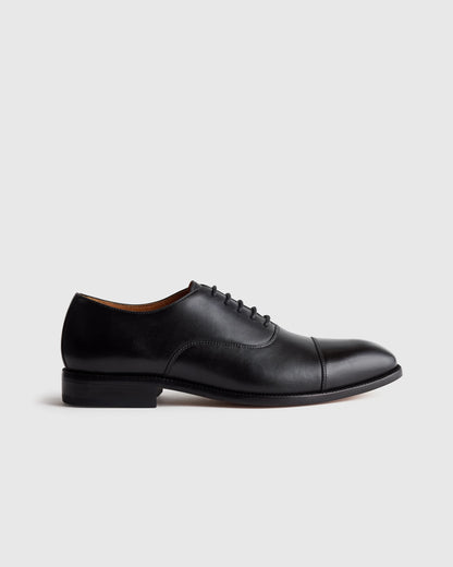 Italian Leather Cap Toe Oxford - 7 / Cognac