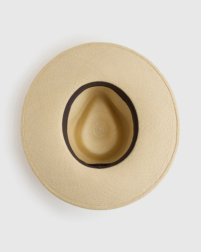 Toquilla Straw Wide Brim Panama Hat - S / Natural