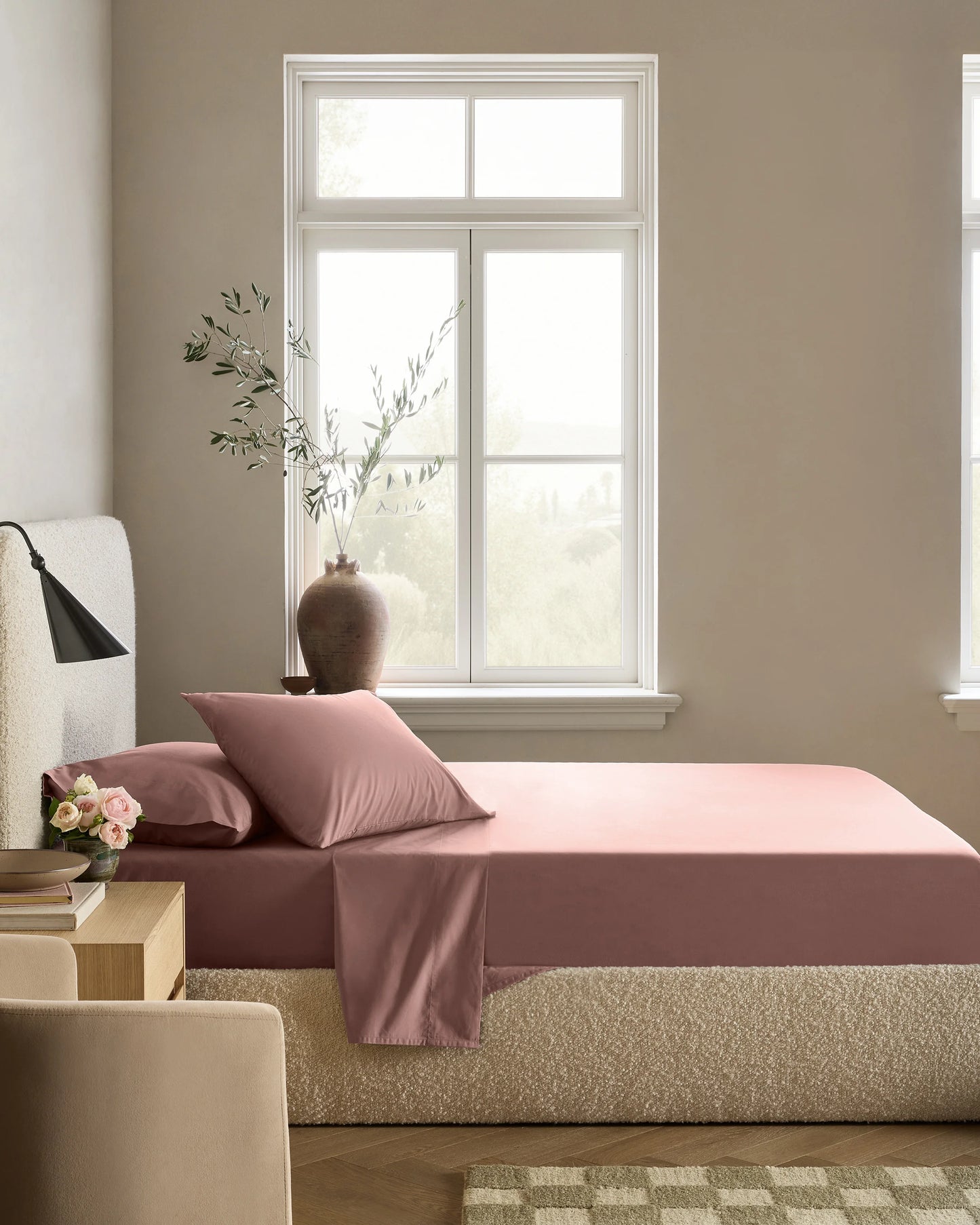 Organic Crisp Percale Sheet Set - Twin / White