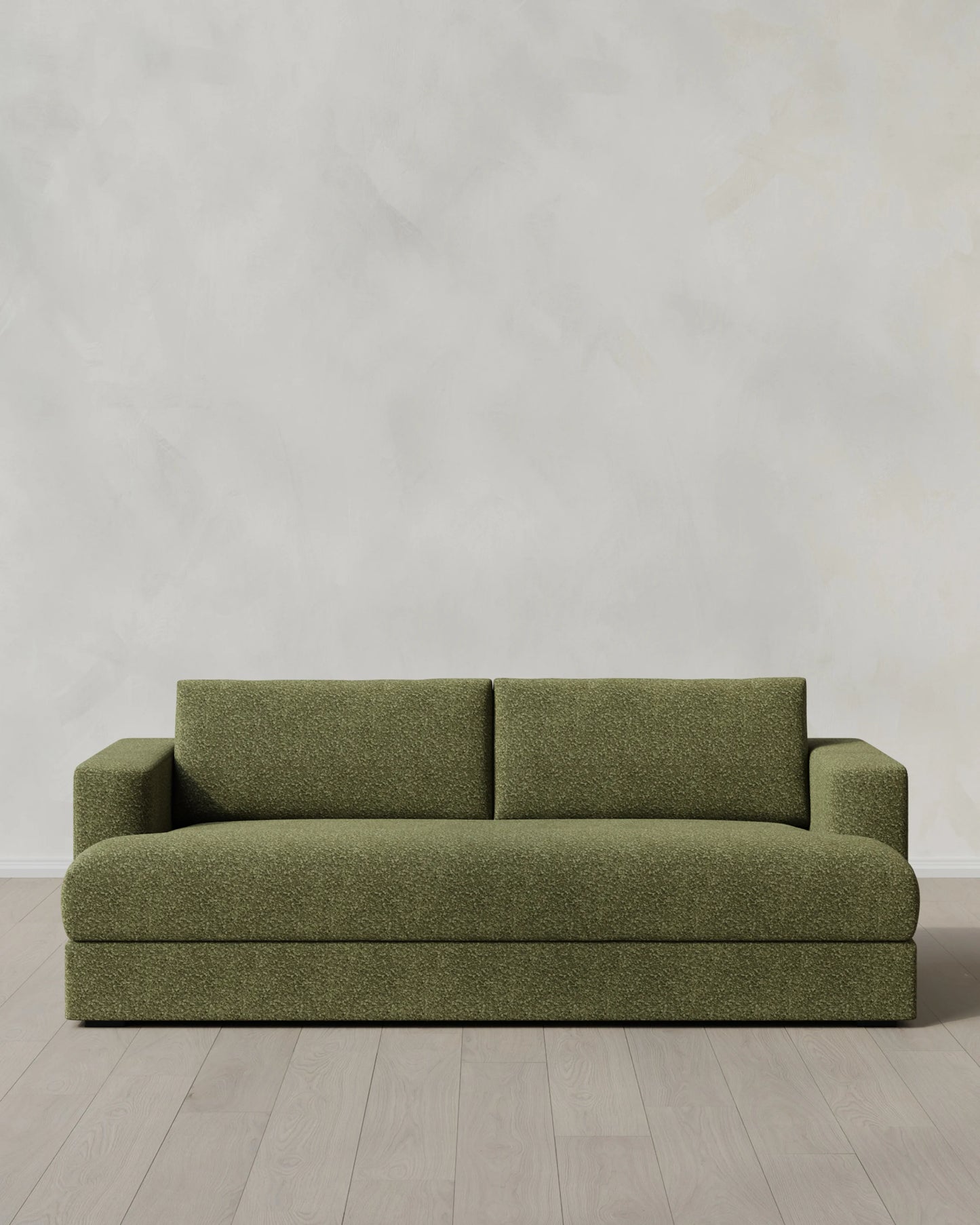 Sierra Curved Arm Sofa in Performance Boucle - 7ft / Linen