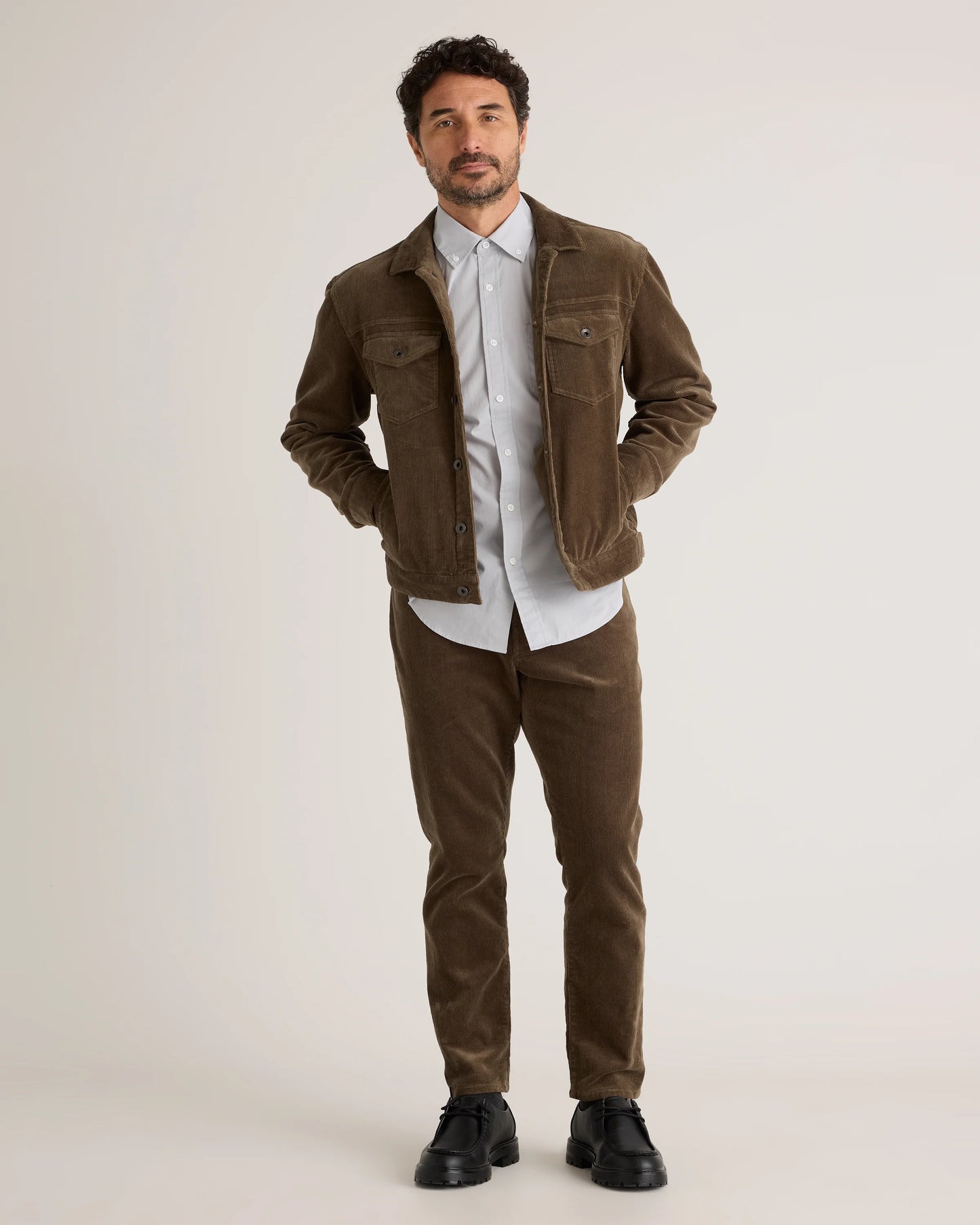 Organic Cotton Stretch Poplin Shirt - S / Grey Gingham