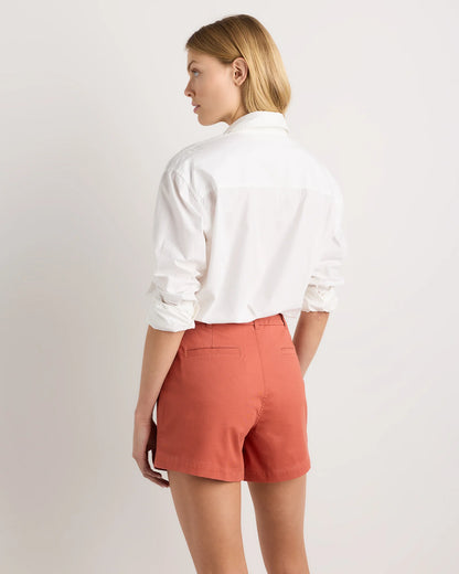 Organic Stretch Cotton Chino Shorts - 0 / Shell Pink